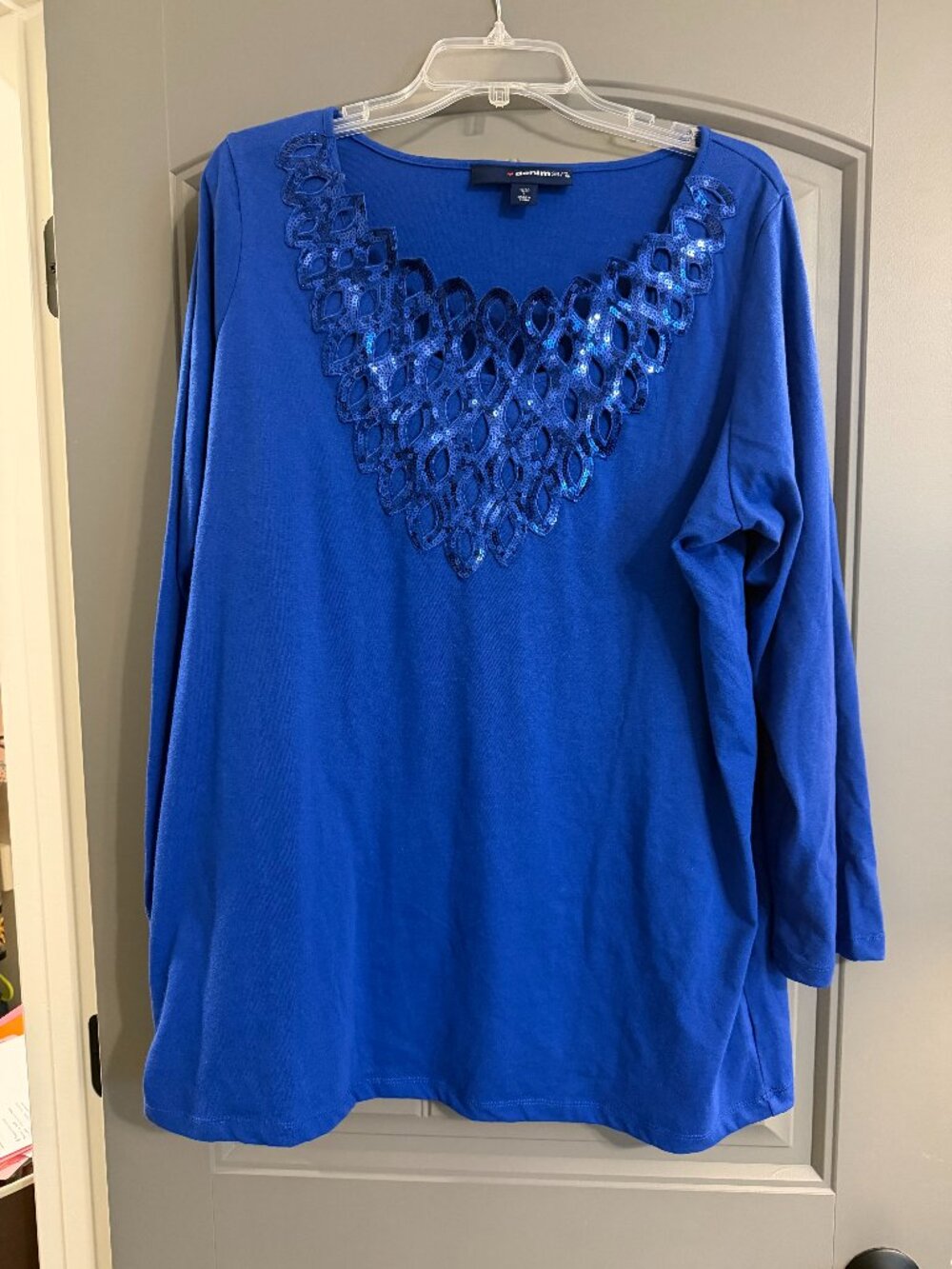 Sparkly Royal Blue Top